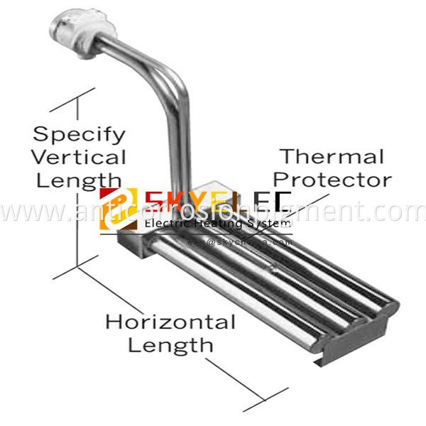 Derated Triple Tube Metal L Shaped Heaters